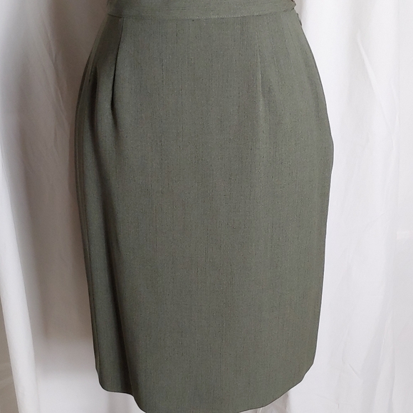 John Meyer of Norwich green skirt jacket career suit sz 8P - Picture 5 of 8